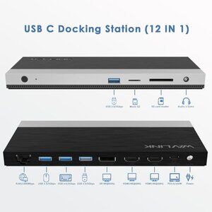 WAVLINK USB‎ C Docking Station 4K Triple Display